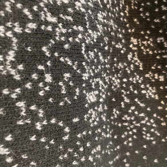 Betty Betty Black Gray Heather One Button Cowl Neck Loose Fit Sweater Sz Medium - Picture 12 of 15